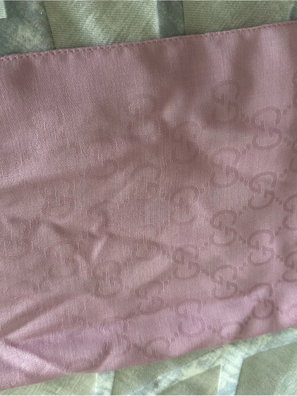 Gucci Pink Monogram Silk Scarf
